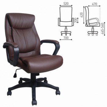 Кресло офисное BRABIX Enter EX-511 (коричневый) в Чернаково - chernakovo.mebel54.com | фото