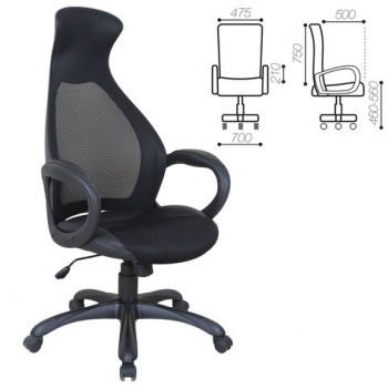 Кресло офисное BRABIX Genesis EX-517 (черное) в Чернаково - chernakovo.mebel54.com | фото