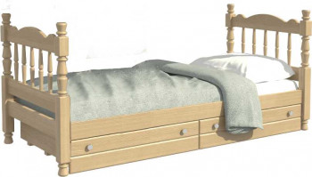 Кровать одинарная Аленка из массива сосны 800*1890 Сосна в Чернаково - chernakovo.mebel54.com | фото