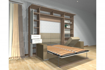 Шкаф-кровать с диваном Каролина в Чернаково - chernakovo.mebel54.com | фото